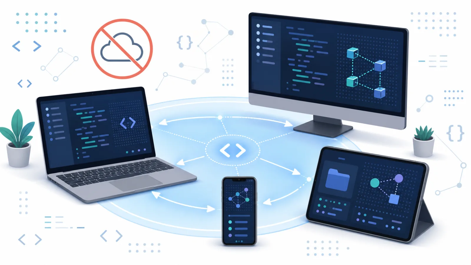 Transferencia local de archivos entre portátil, teléfono y tableta sin servicios en la nube