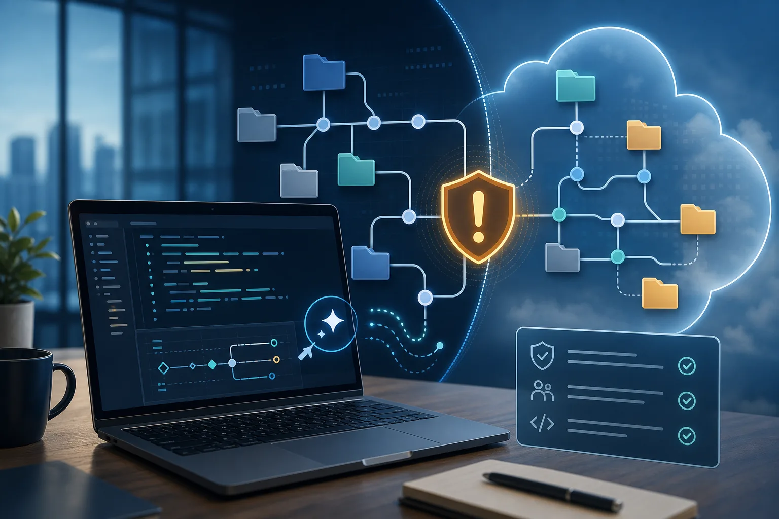 AI coding agent moving repository data toward a controlled cloud boundary