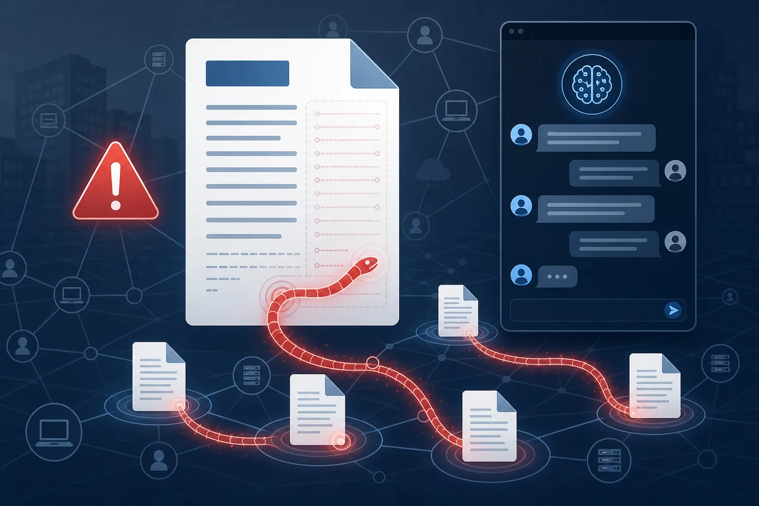 Un AI worm se mueve entre documentos corporativos y un AI assistant