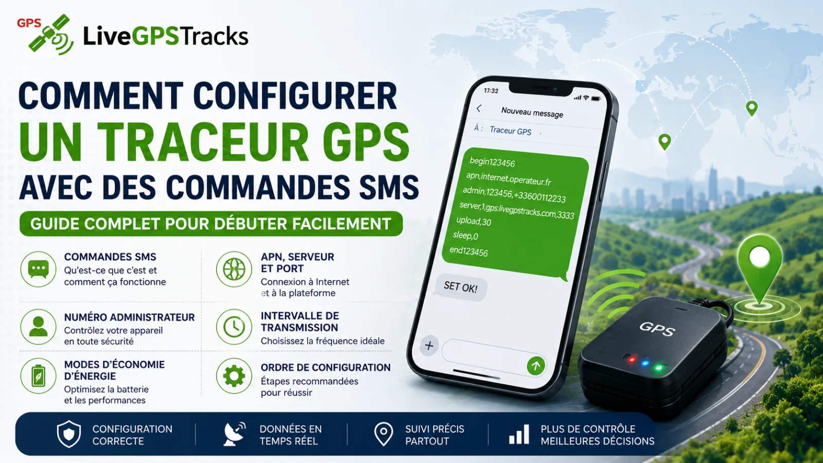 Set up GPS Tracksr using SMS fr