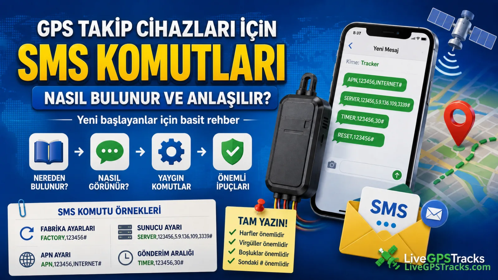 SMS commands understanding tr