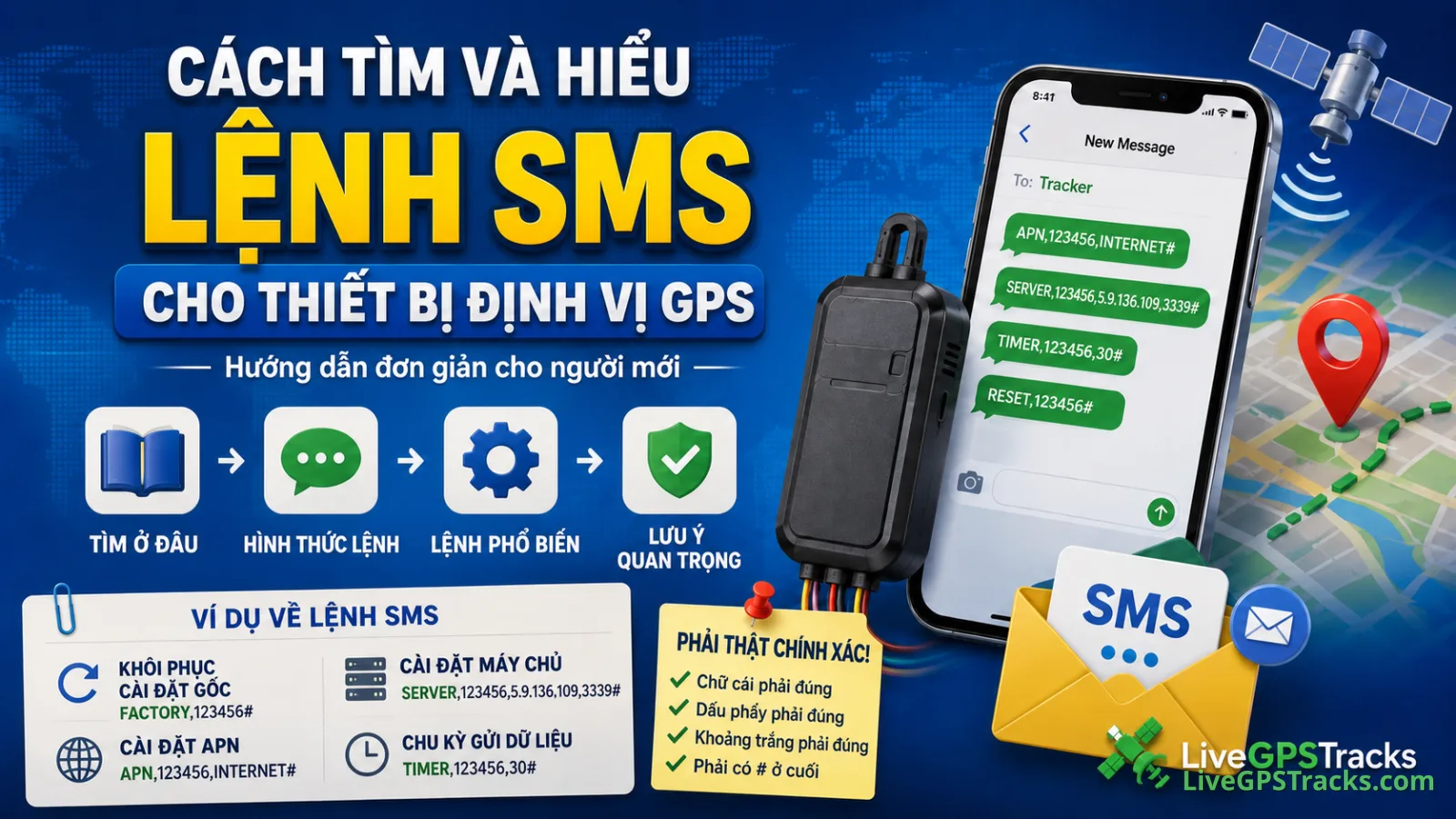 SMS commands understanding vi