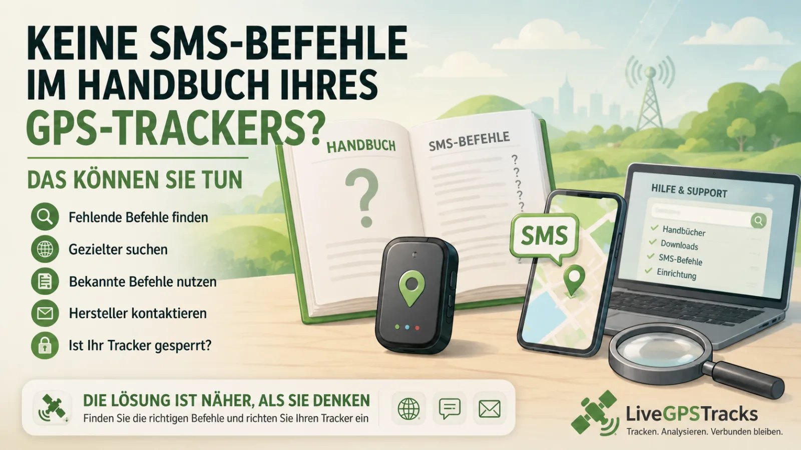 Keine SMS-Befehle im Handbuch des GPS-Trackers – was tun?