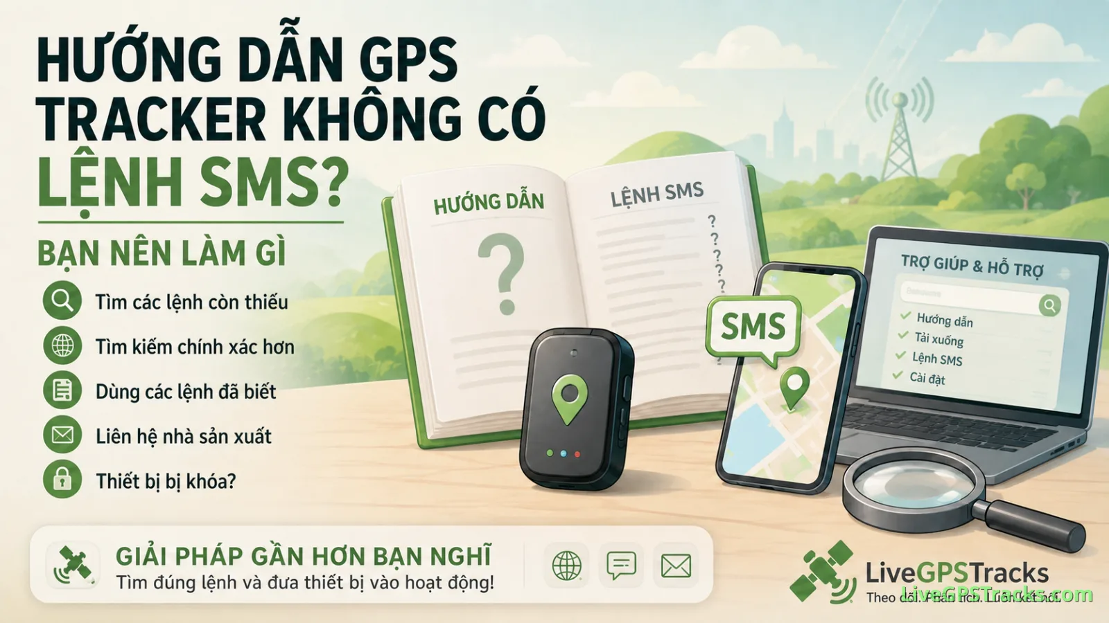 Cách xử lý khi hướng dẫn thiết bị định vị GPS không có lệnh SMS