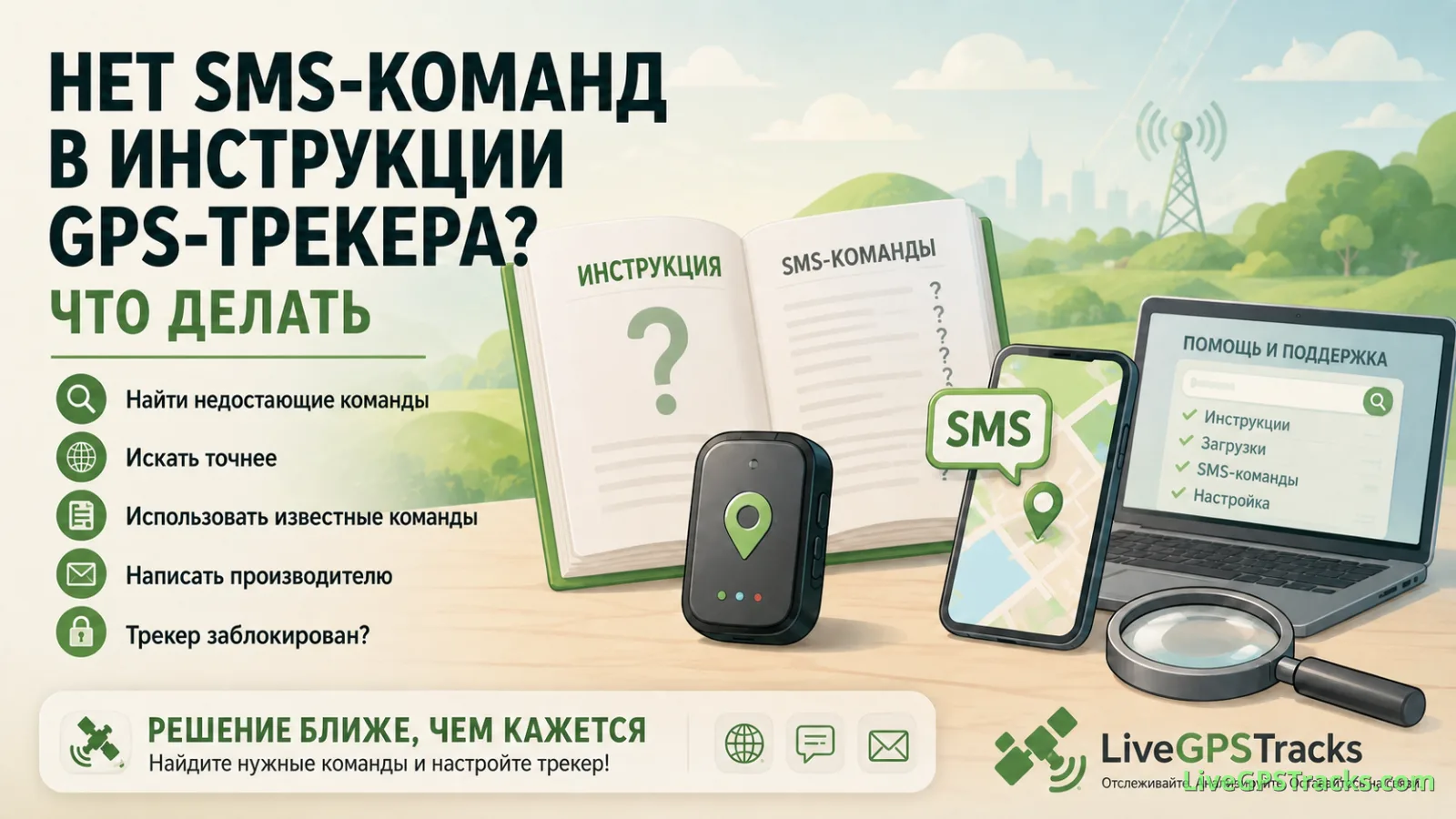 Что делать, если в инструкции GPS-трекера нет SMS-команд