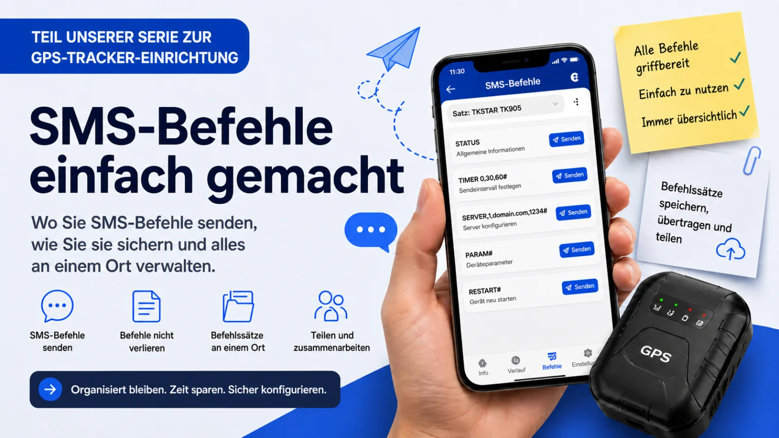 SMS-Befehle für GPS-Tracker einfach gemacht