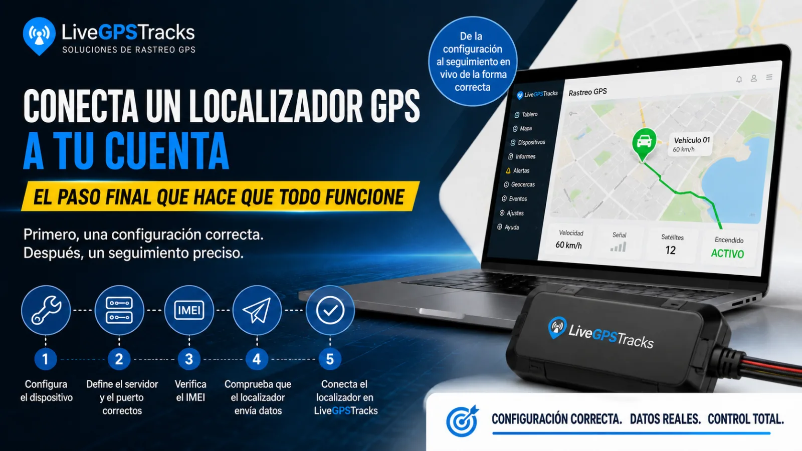 Conectar un localizador GPS a tu cuenta después de completar la configuración