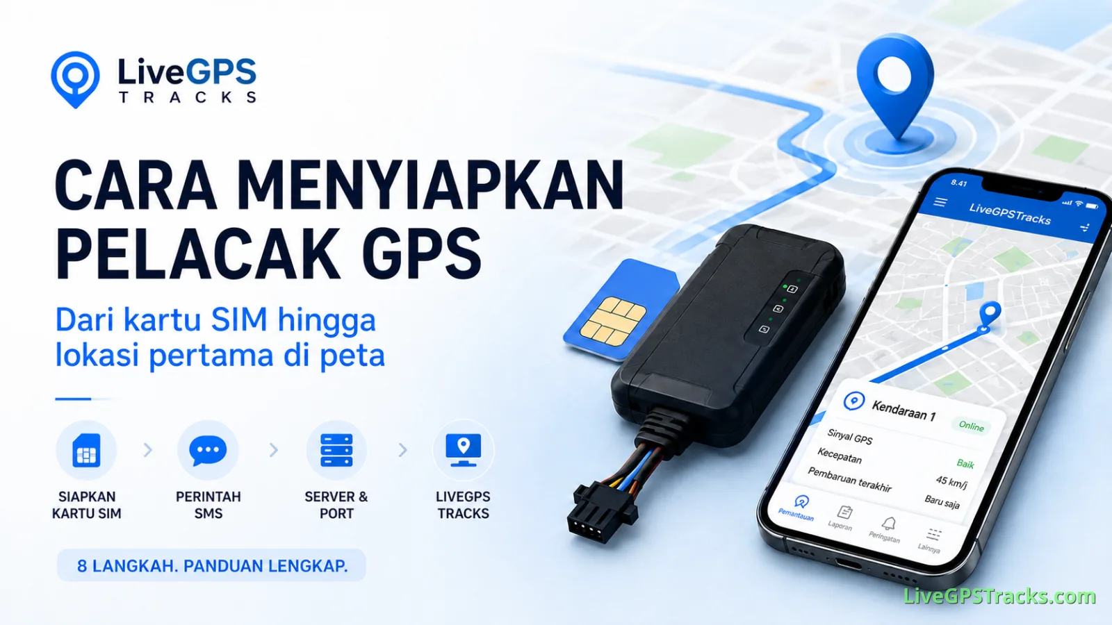 Panduan menyiapkan pelacak GPS