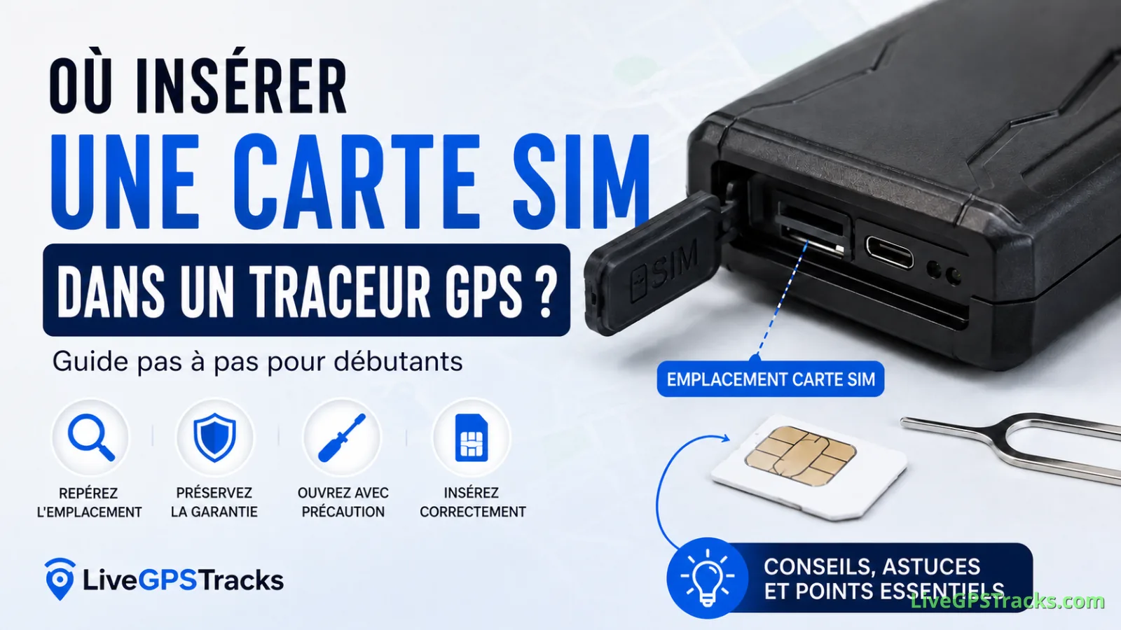 Où insérer la carte SIM dans un traceur GPS ? Guide pour débutants