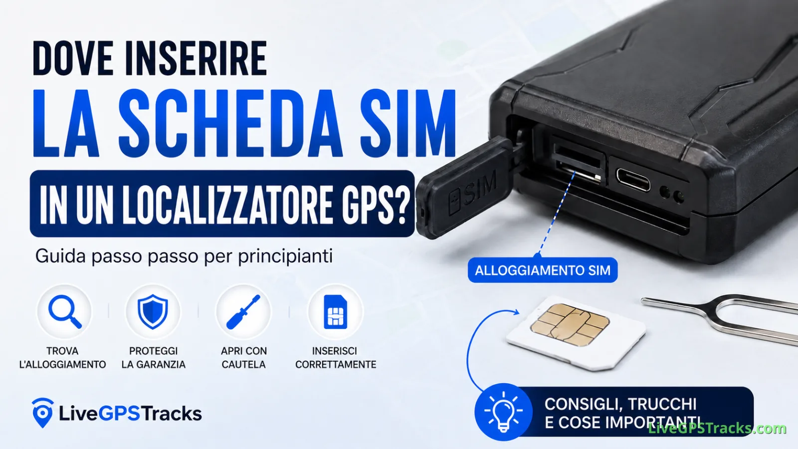 Dove si inserisce la scheda SIM in un localizzatore GPS? Guida per principianti