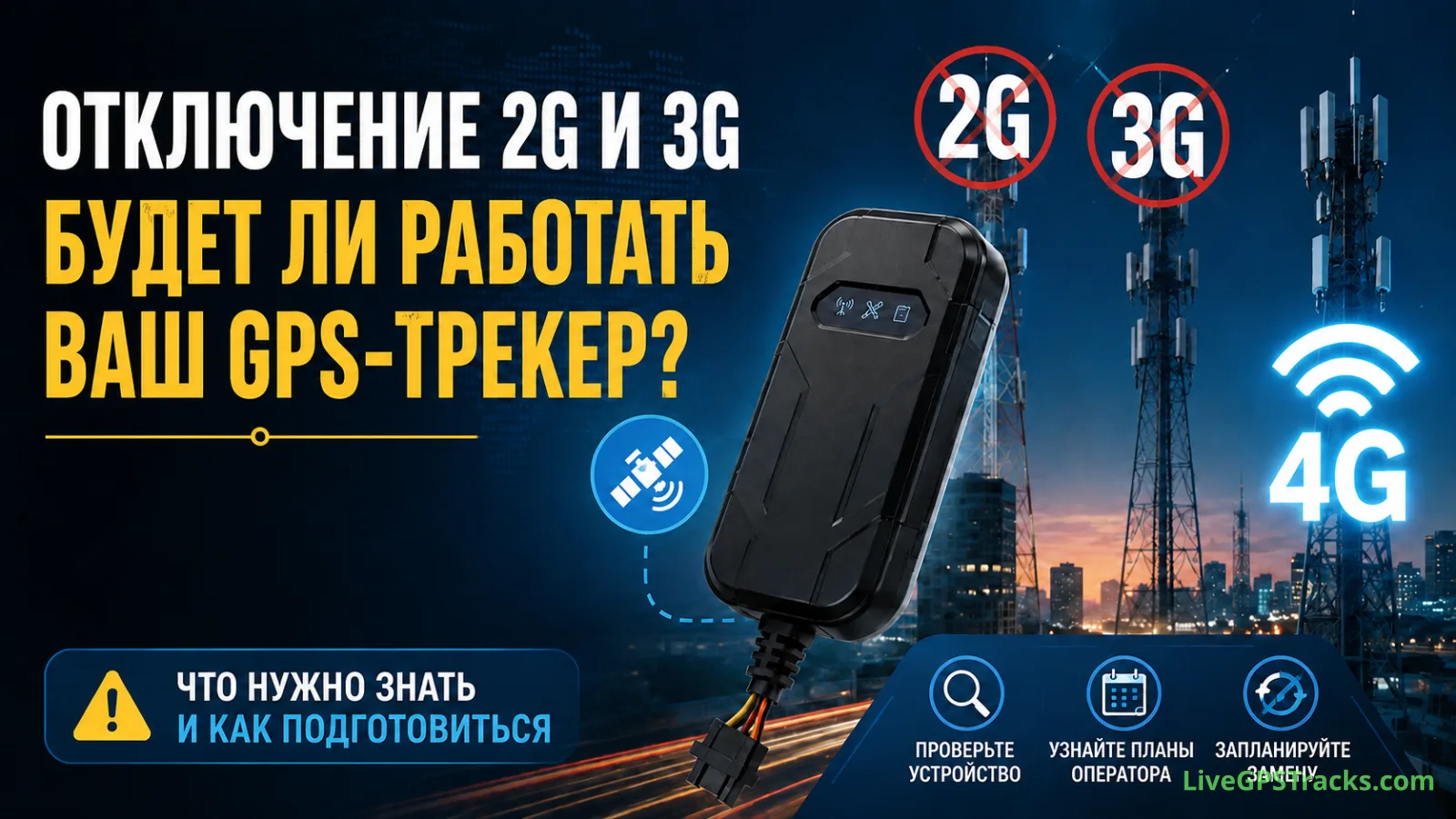 Сети 2G и 3G отключают. Будет ли работать ваш GPS-трекер?