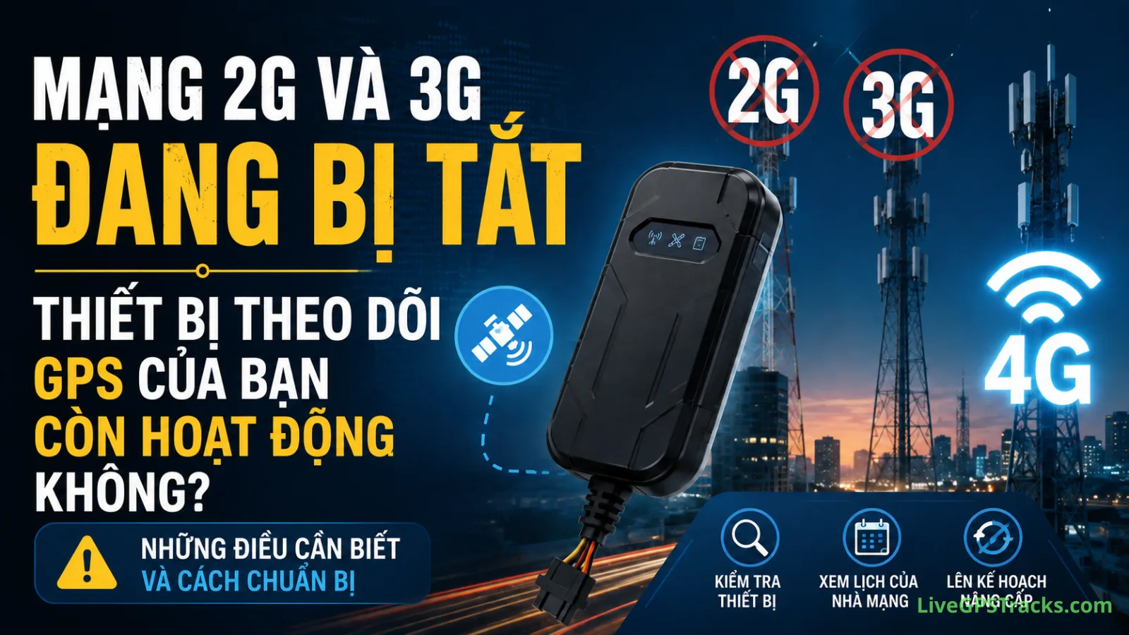 Mạng 2G và 3G đang bị tắt: thiết bị định vị GPS của bạn còn hoạt động không?