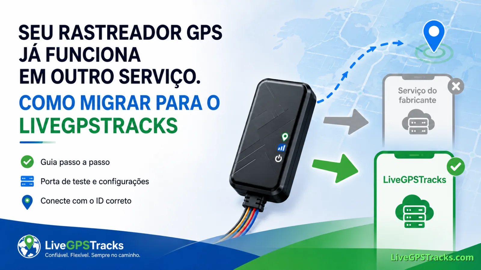 Migrar um rastreador GPS para o LiveGPSTracks