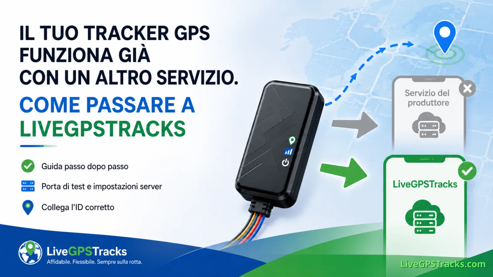 Trasferire un tracker GPS a LiveGPSTracks