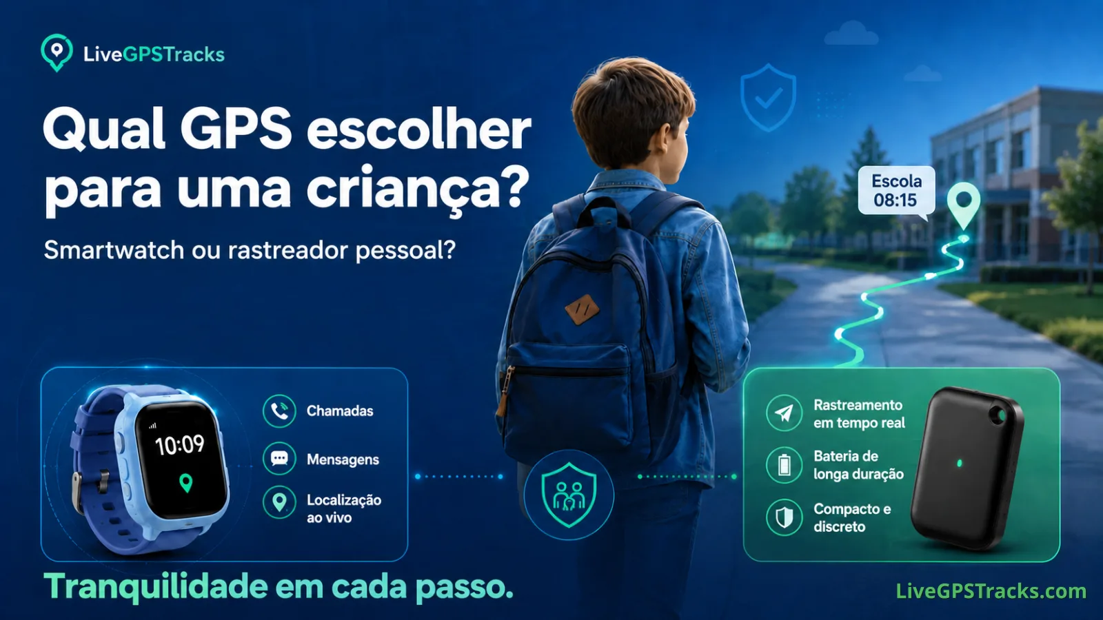 Qual GPS escolher para uma criança: smartwatch ou rastreador pessoal