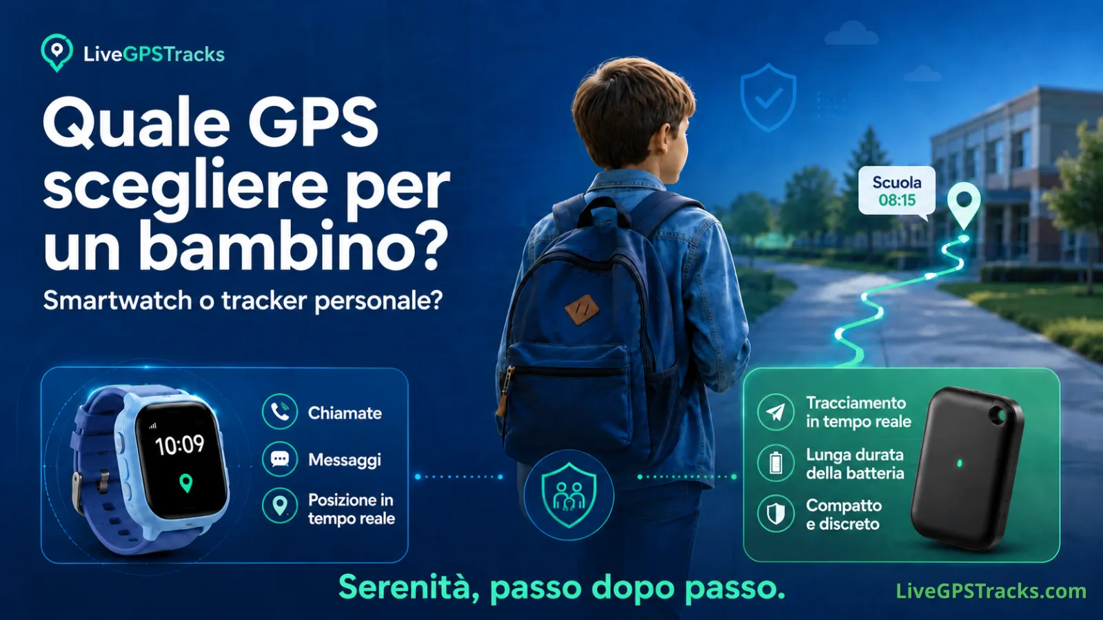 Quale GPS scegliere per un bambino: smartwatch o tracker personale