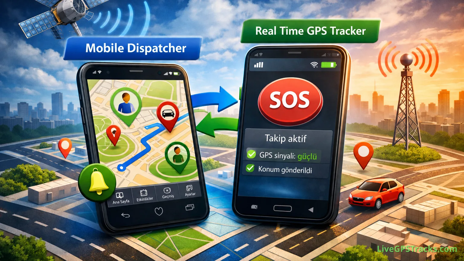 Real Time GPS Tracker ve Mobile Dispatcher