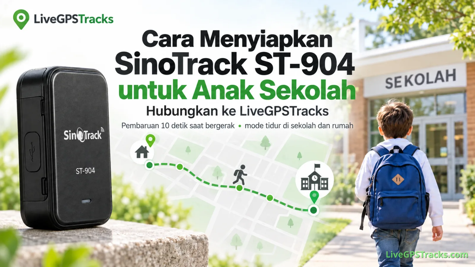 Pengaturan SinoTrack ST-904 untuk anak sekolah