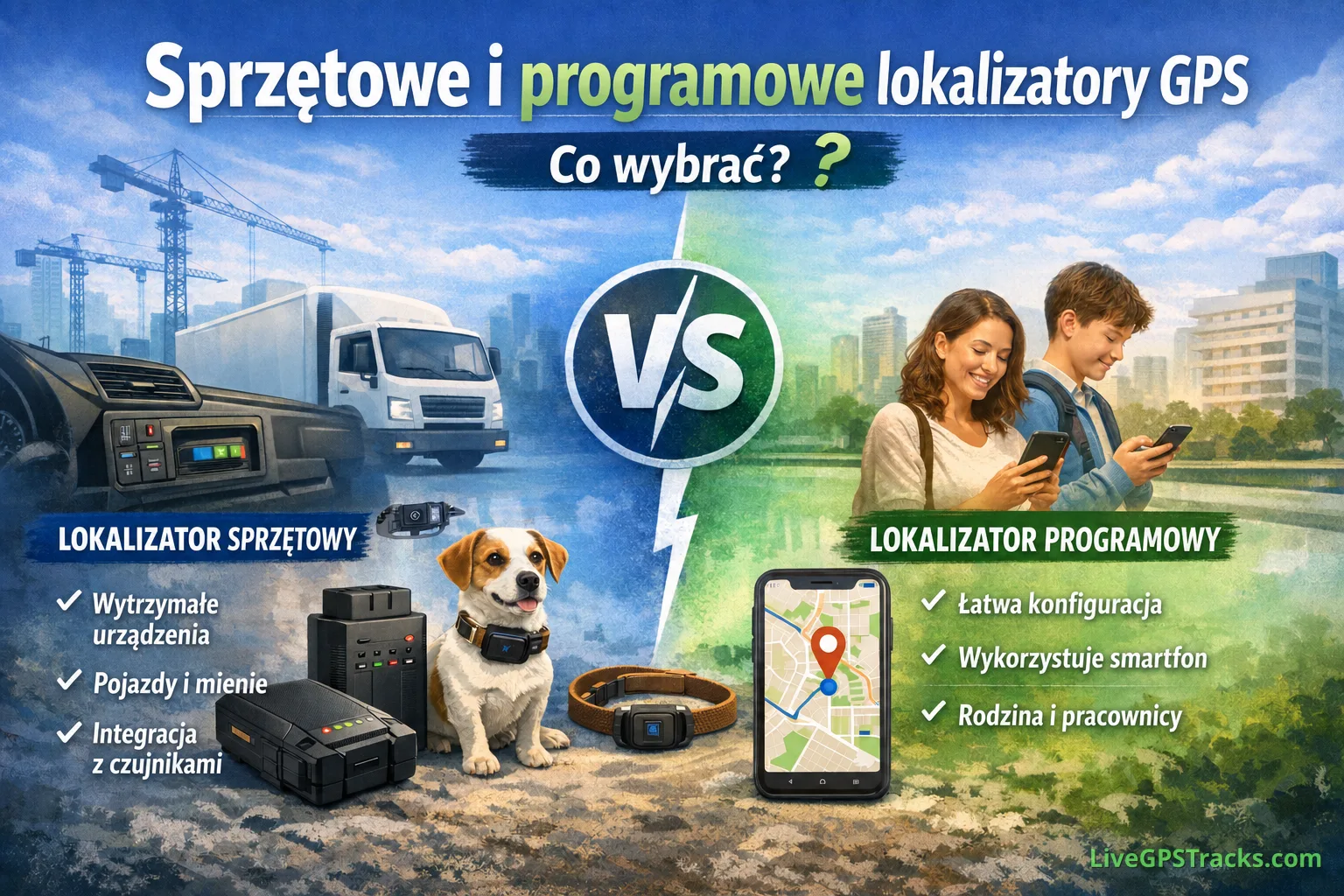 Sprzętowy i programowy lokalizator GPS