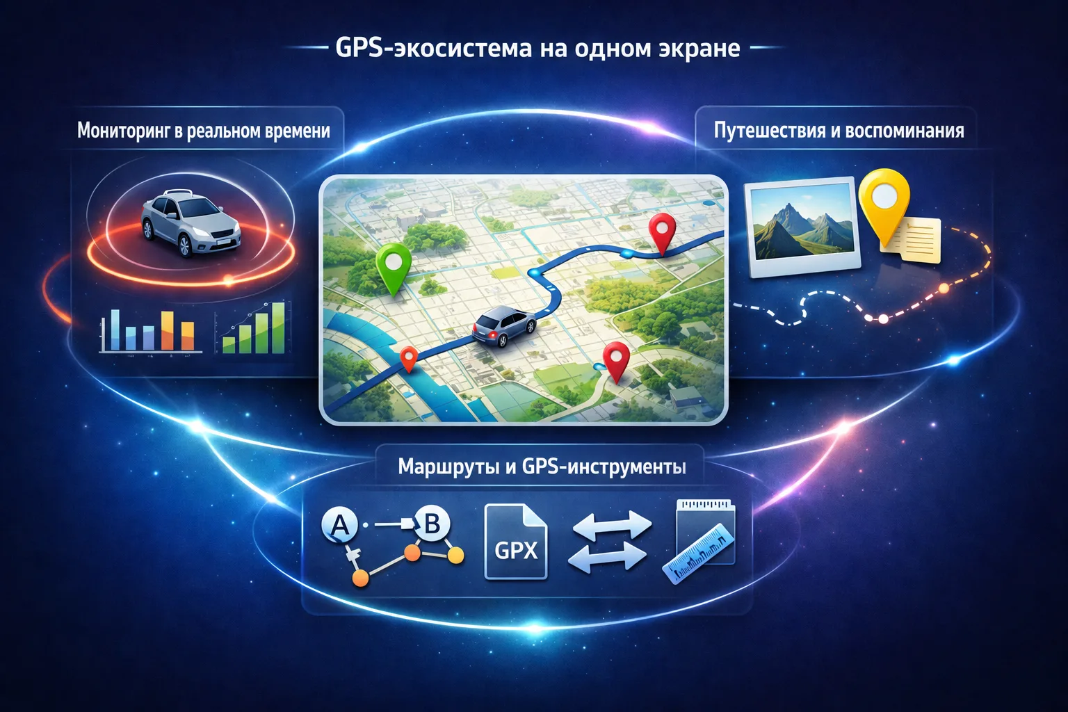 GPS-экосистема на одном экране