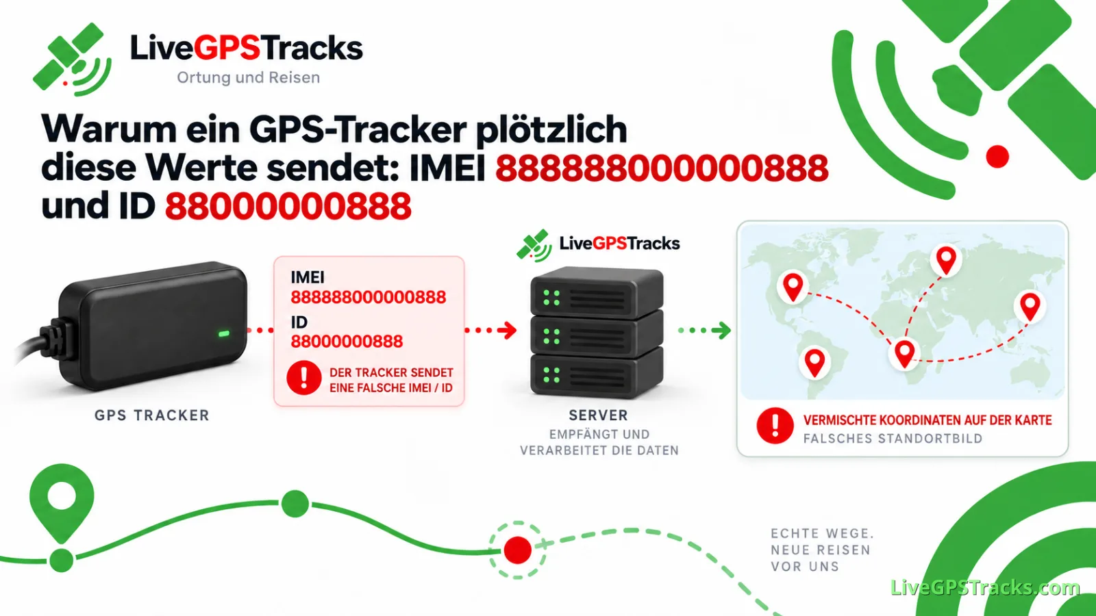 Warum ein GPS-Tracker plötzlich IMEI 888888000000888 und ID 88000000888 sendet