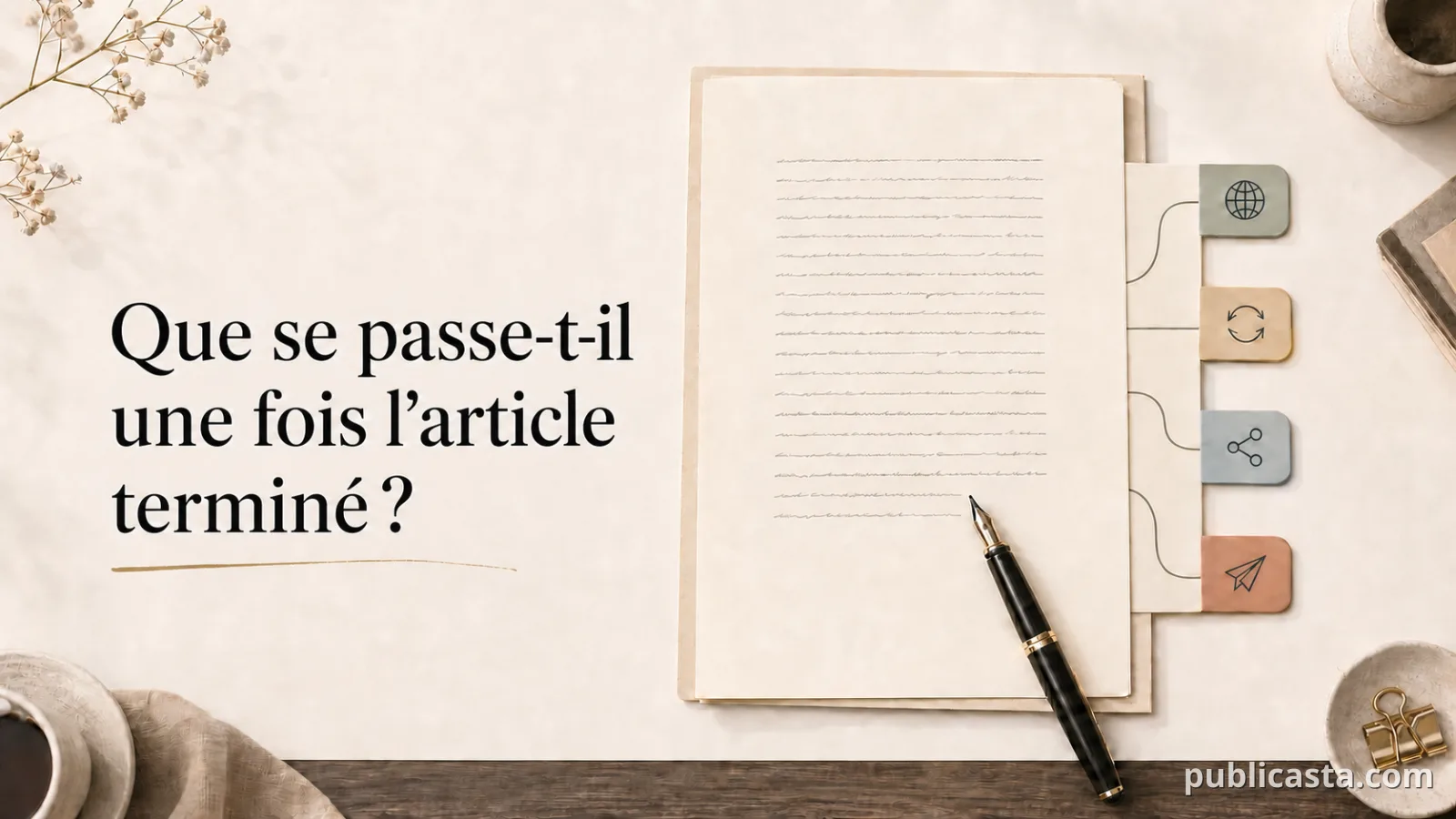 Ce qui se passe une fois un article terminé