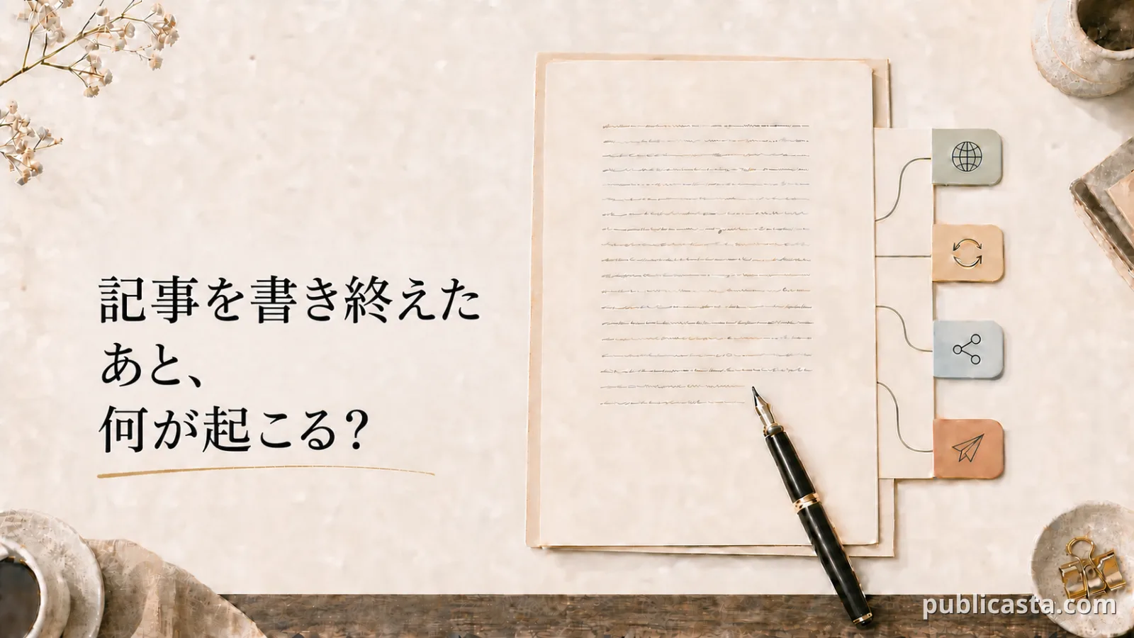 記事を書き終えたあとに始まる公開作業