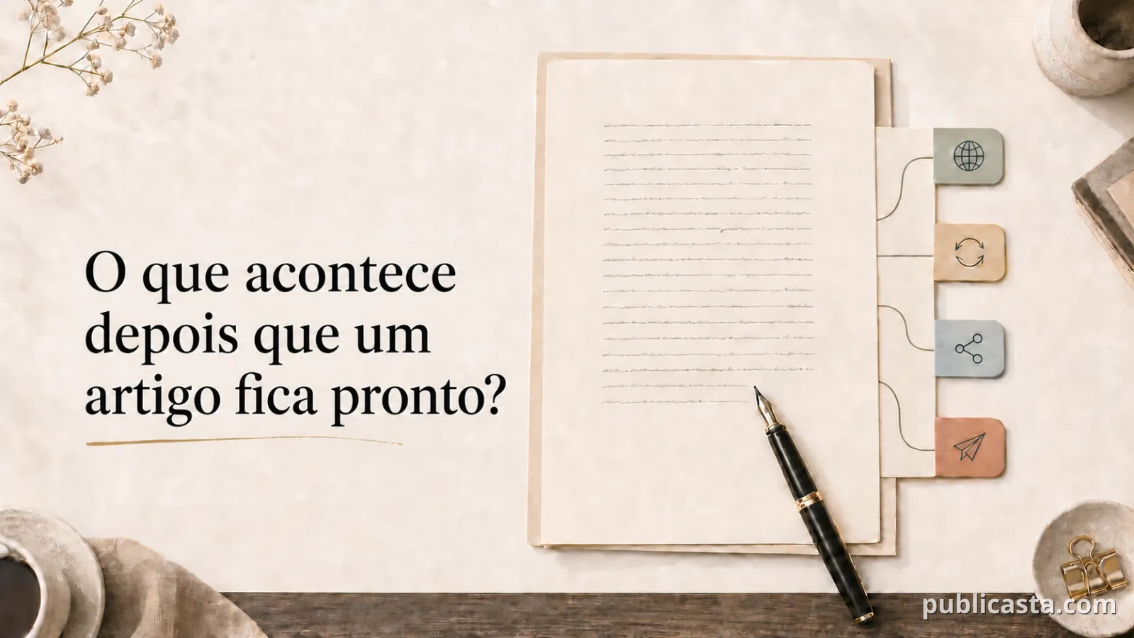 O que acontece depois que um artigo fica pronto