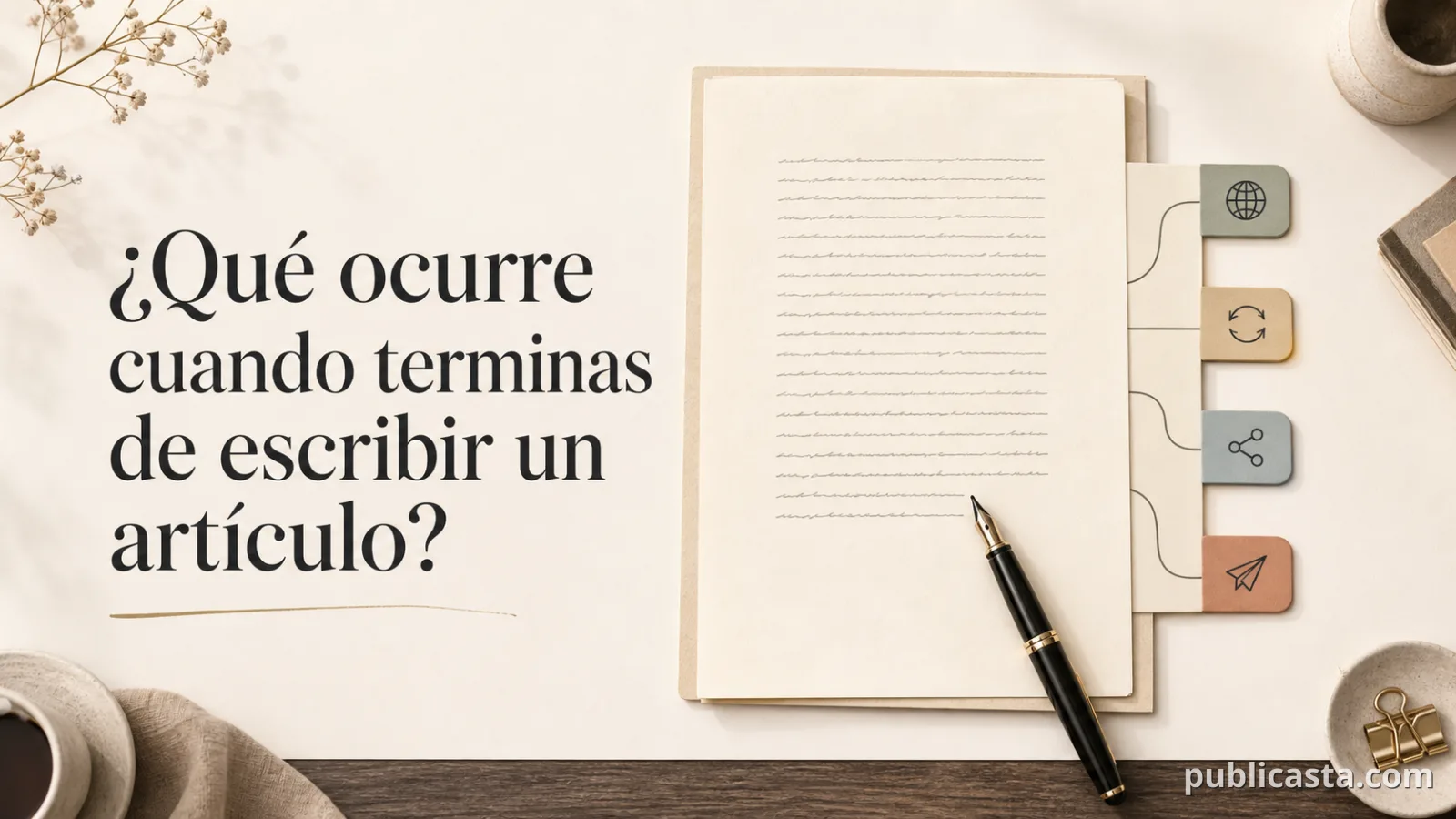Qué ocurre después de terminar un artículo