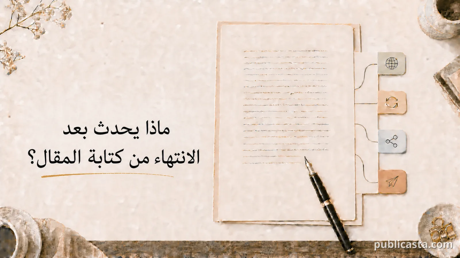 ما يحدث بعد الانتهاء من كتابة المقال
