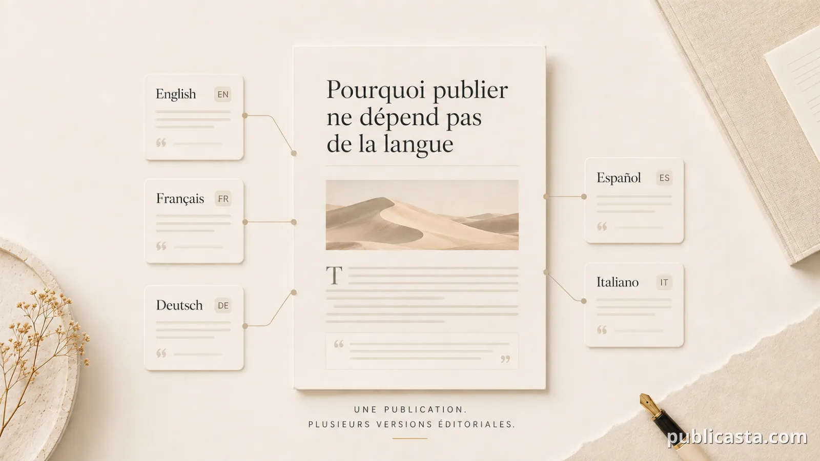 Une publication, plusieurs langues