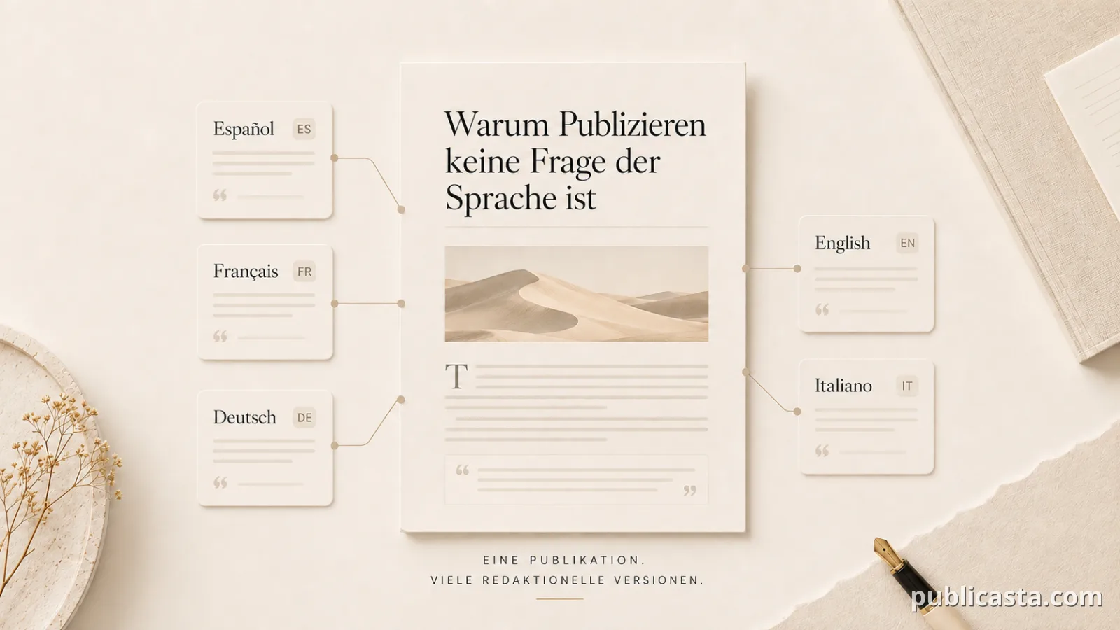 Eine Publikation in mehreren Sprachen