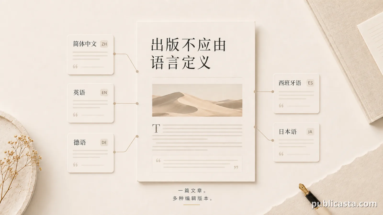 一篇文章以多种语言呈现