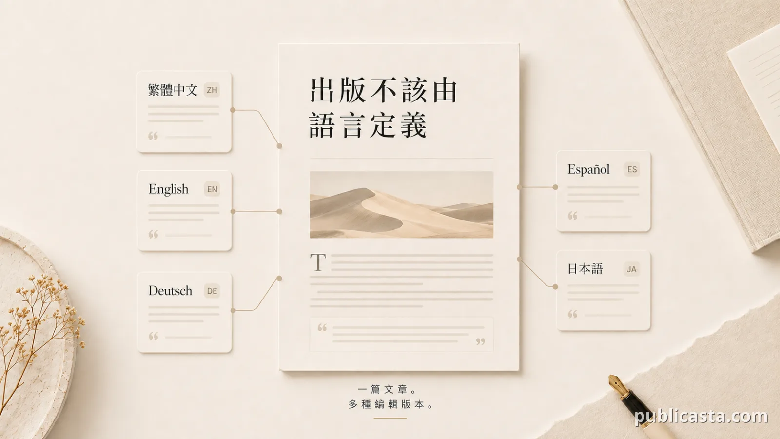 一篇文章以多種語言呈現