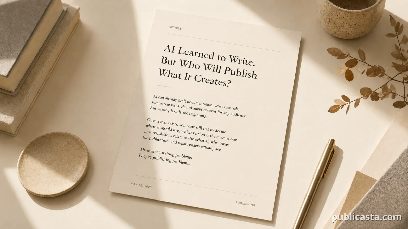 AI Learned to Write. But Who Will Publish What It Creates