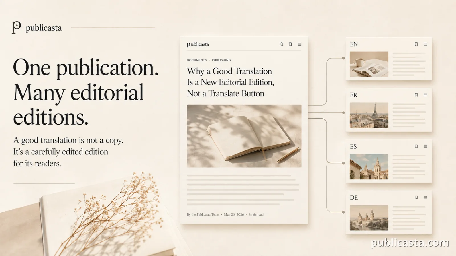 Why a Good Translation Is a New Editorial Edition, Not a Translate Button