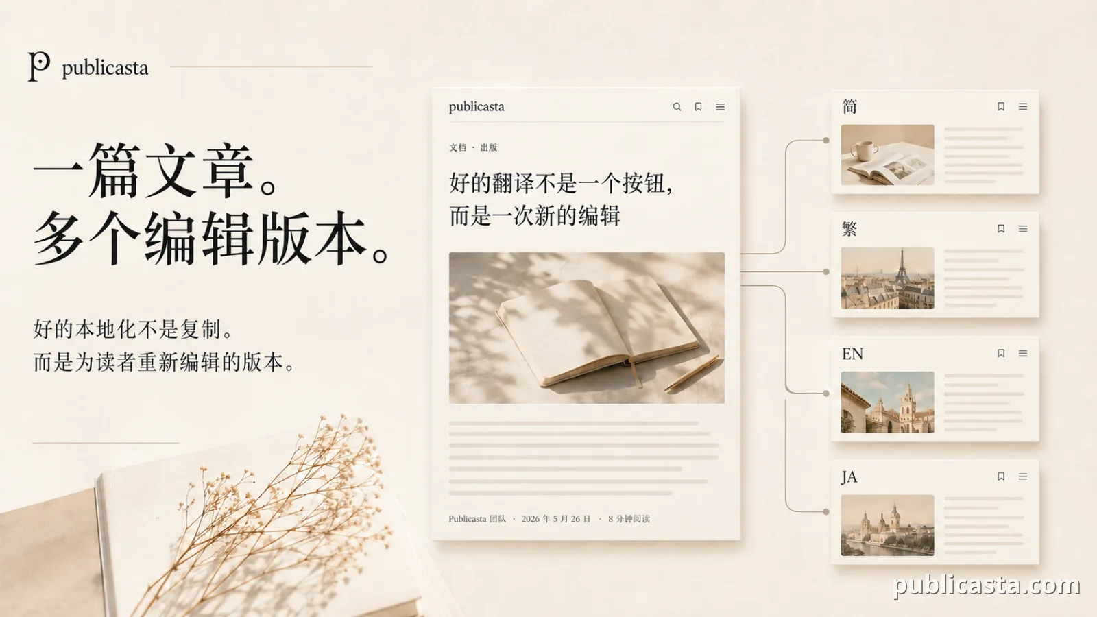 一篇文章，多个编辑版本