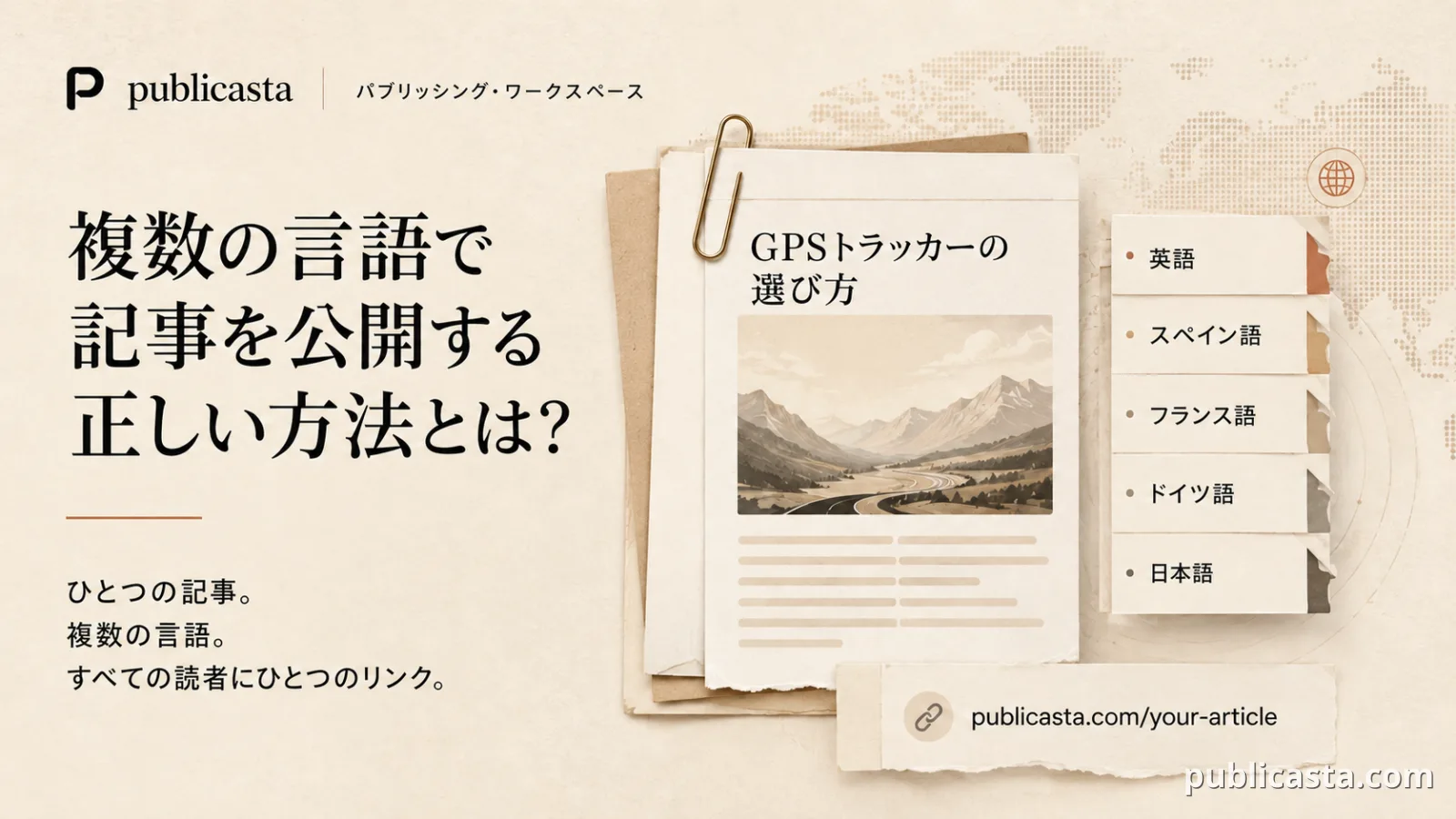 複数の言語で記事を正しく公開する方法