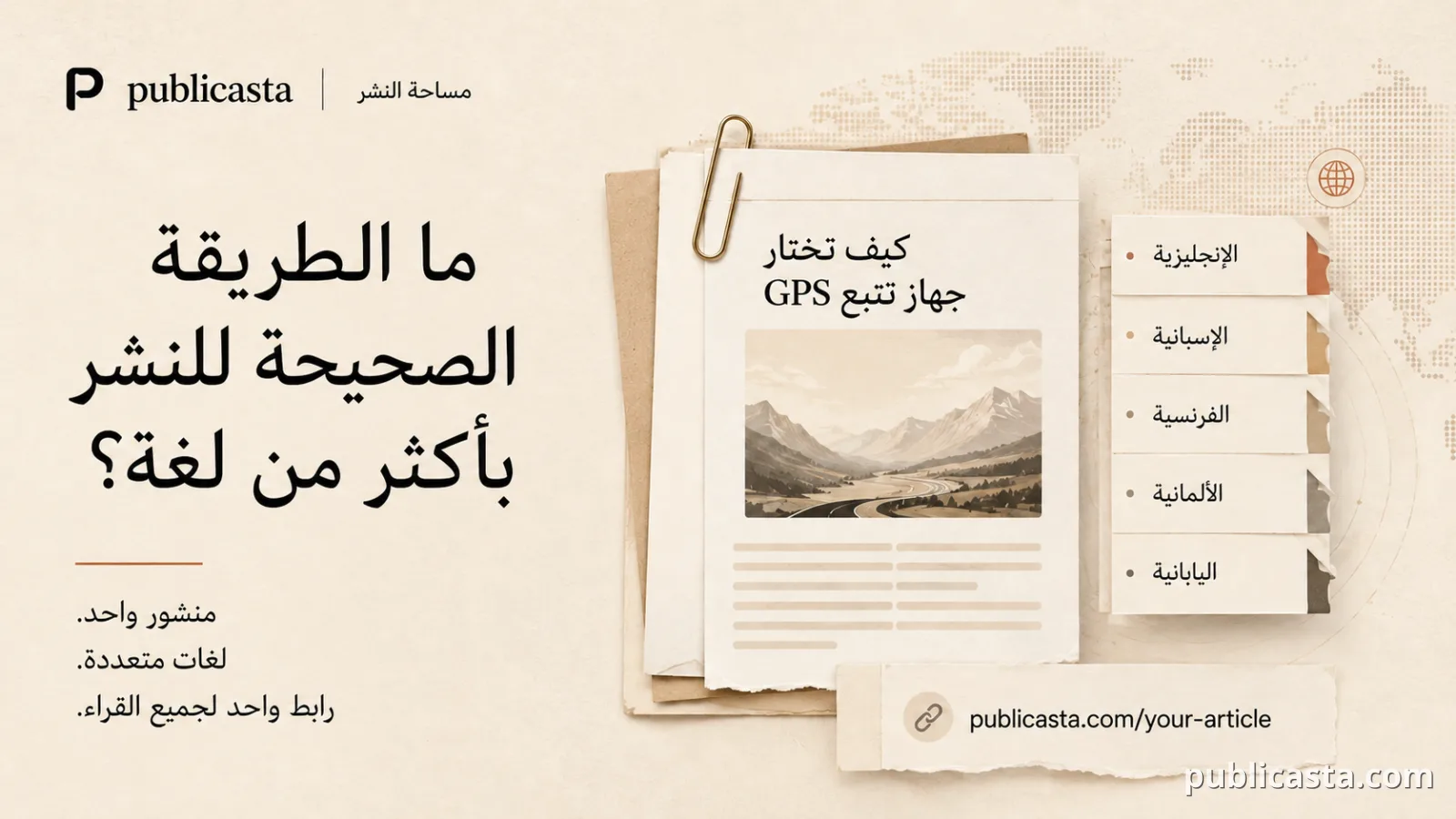 الطريقة الصحيحة لنشر مقال بأكثر من لغة