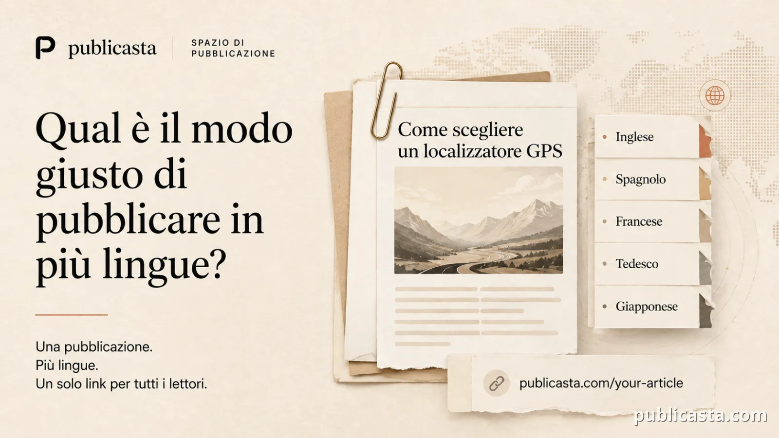 Come pubblicare correttamente un articolo in più lingue