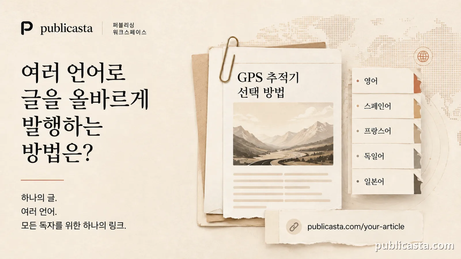 하나의 글을 여러 언어로 올바르게 발행하는 방법