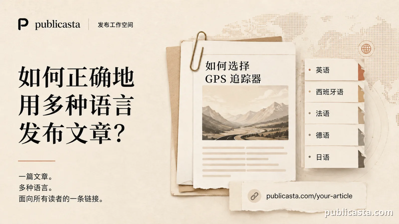 如何正确地用多种语言发布同一篇文章
