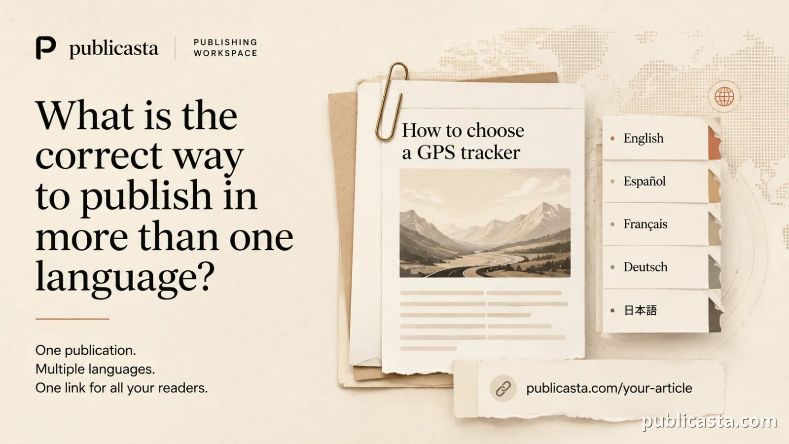 What is the correct way to publish in more than one language
