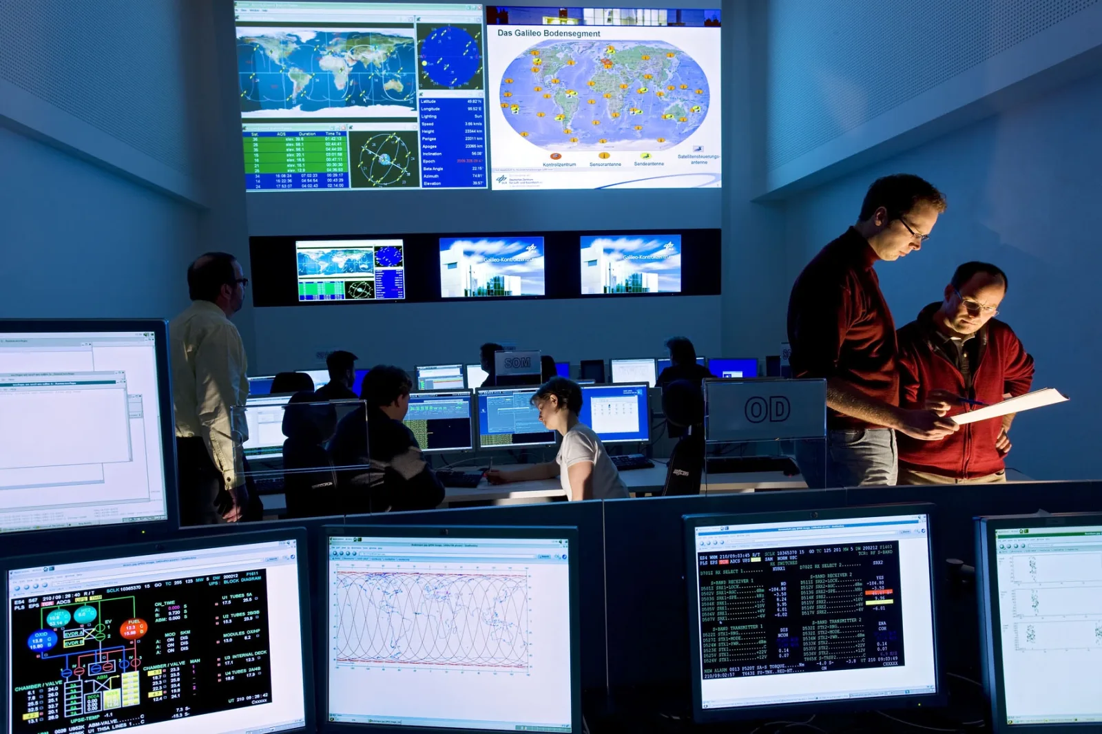 Archive photograph of the Galileo Ground Control Centre (ESA)