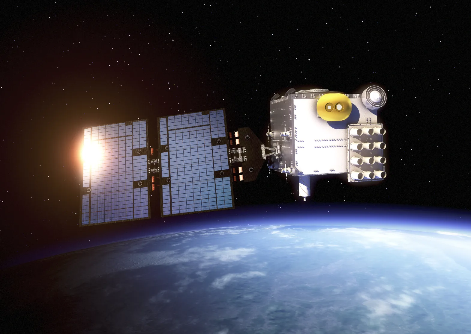 Archive illustration of GNSS radio occultation with COSMIC-2, not GNOMES-11