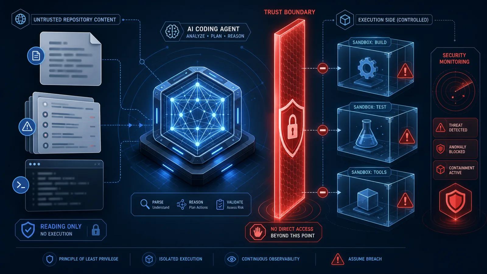 AI-агент за границей доверия в security workflow